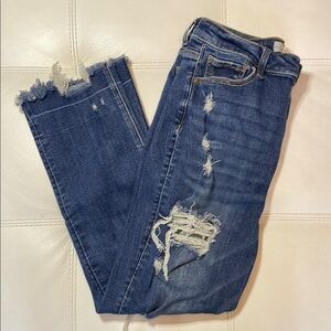 Risen Distressed High Rise Straight Leg - Size 15/32